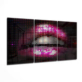 Lips Glass Wall Art.
